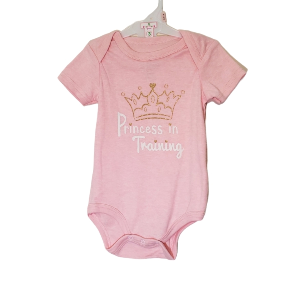Princess in Training Bodysuit 6-9 months Pink NWOT